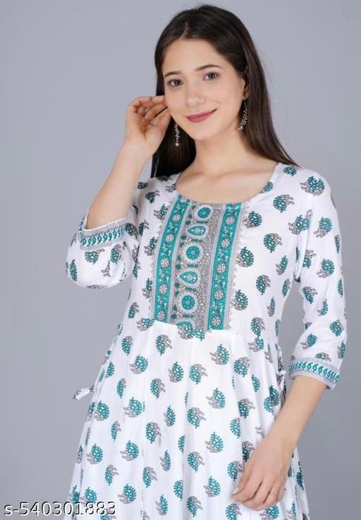 Maha saving offer Women White Gowns / kurti #gown for women #gown for women wedding party #gown for women party #gown dress women #gown #kurti for women #kurti pant set #short kurti for women #kurti set for women #kurta set for women #cotton kurta set #kurta for women #kurti – view 4