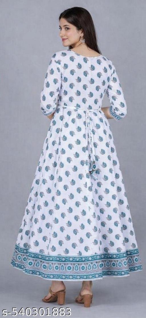 Maha saving offer Women White Gowns / kurti #gown for women #gown for women wedding party #gown for women party #gown dress women #gown #kurti for women #kurti pant set #short kurti for women #kurti set for women #kurta set for women #cotton kurta set #kurta for women #kurti – view 3