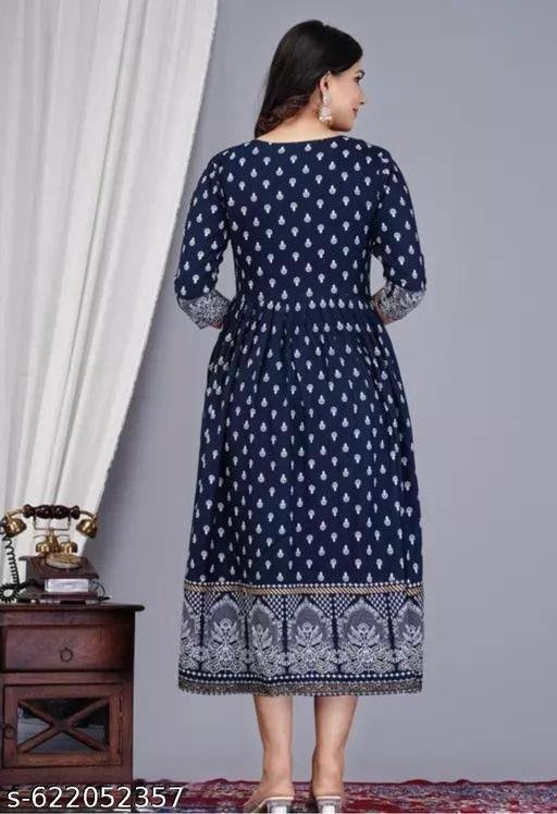 Women Stylish Printed Anarkali kurti – view 3