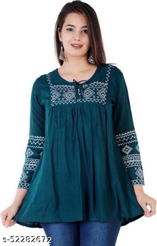 teal blue embroidered kurta