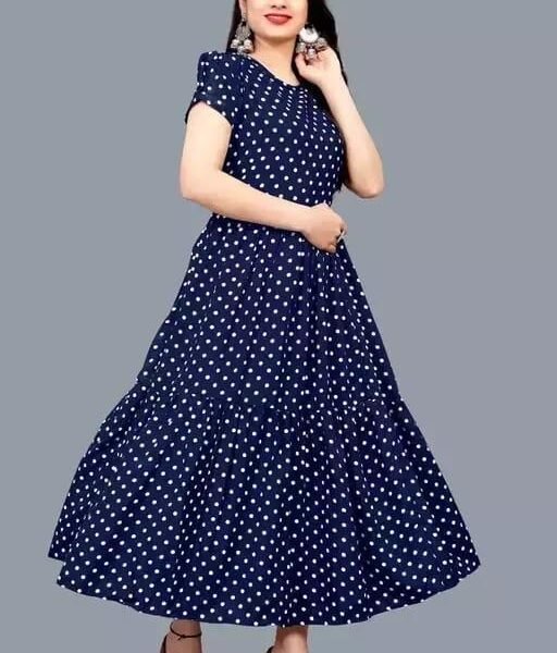Polyster/Crepe fabric-Kurti Aanarkali