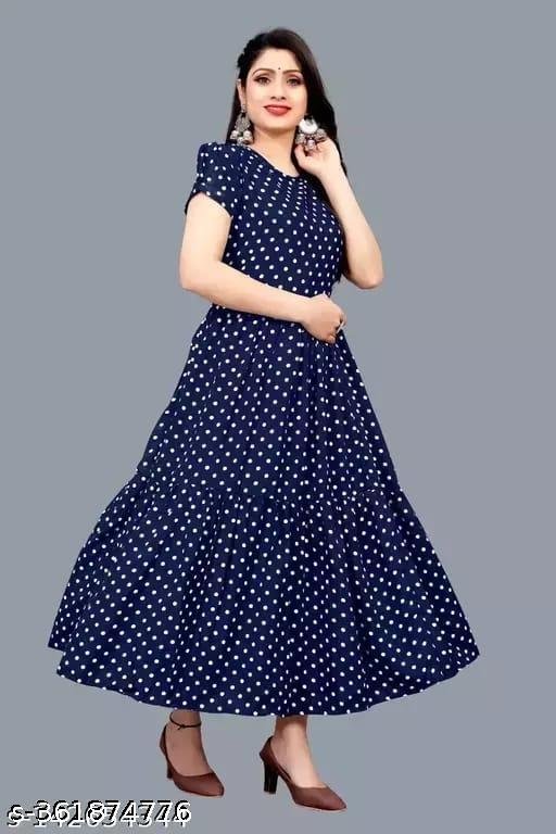 Polyster/Crepe fabric-Kurti Aanarkali