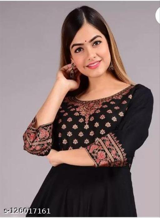 Women Rayon Anarkali Kurti – view 4