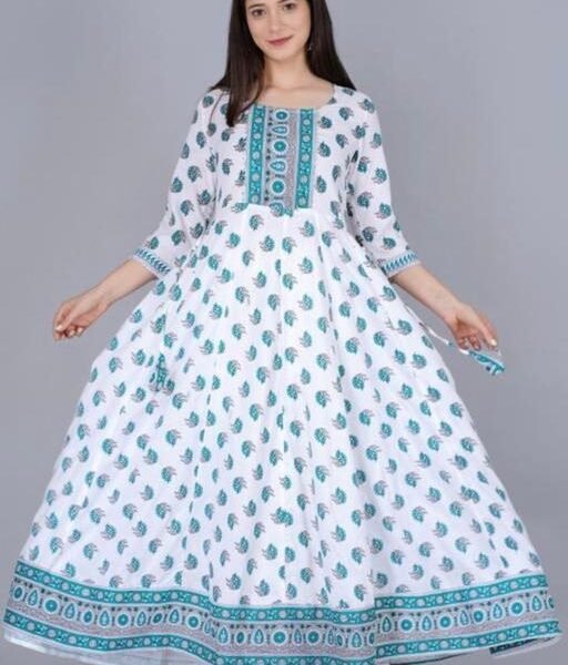 Maha saving offer Women White Gowns / kurti #gown for women #gown for women wedding party #gown for women party #gown dress women #gown #kurti for women #kurti pant set #short kurti for women #kurti set for women #kurta set for women #cotton kurta set #kurta for women #kurti